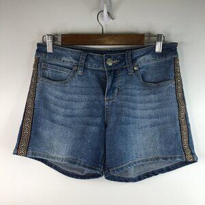 Seven 7 Jeans Embroidered Trim Denim Shorts Size 4